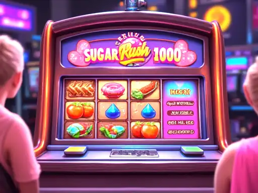 Sugar Rush 1000 pokie artwork at Razed Casino